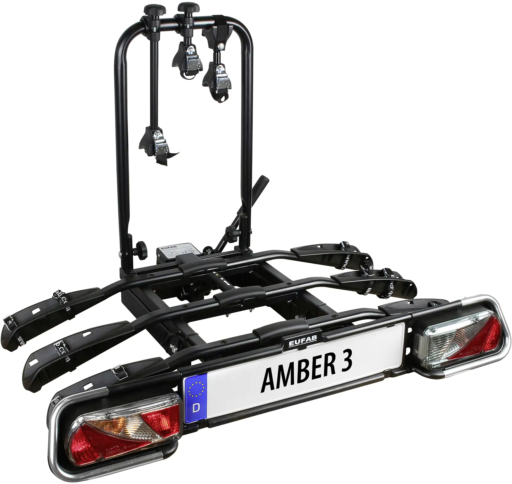 EUFAB Fahrradheckträger Amber III für 3 Fahrräder abklappbar