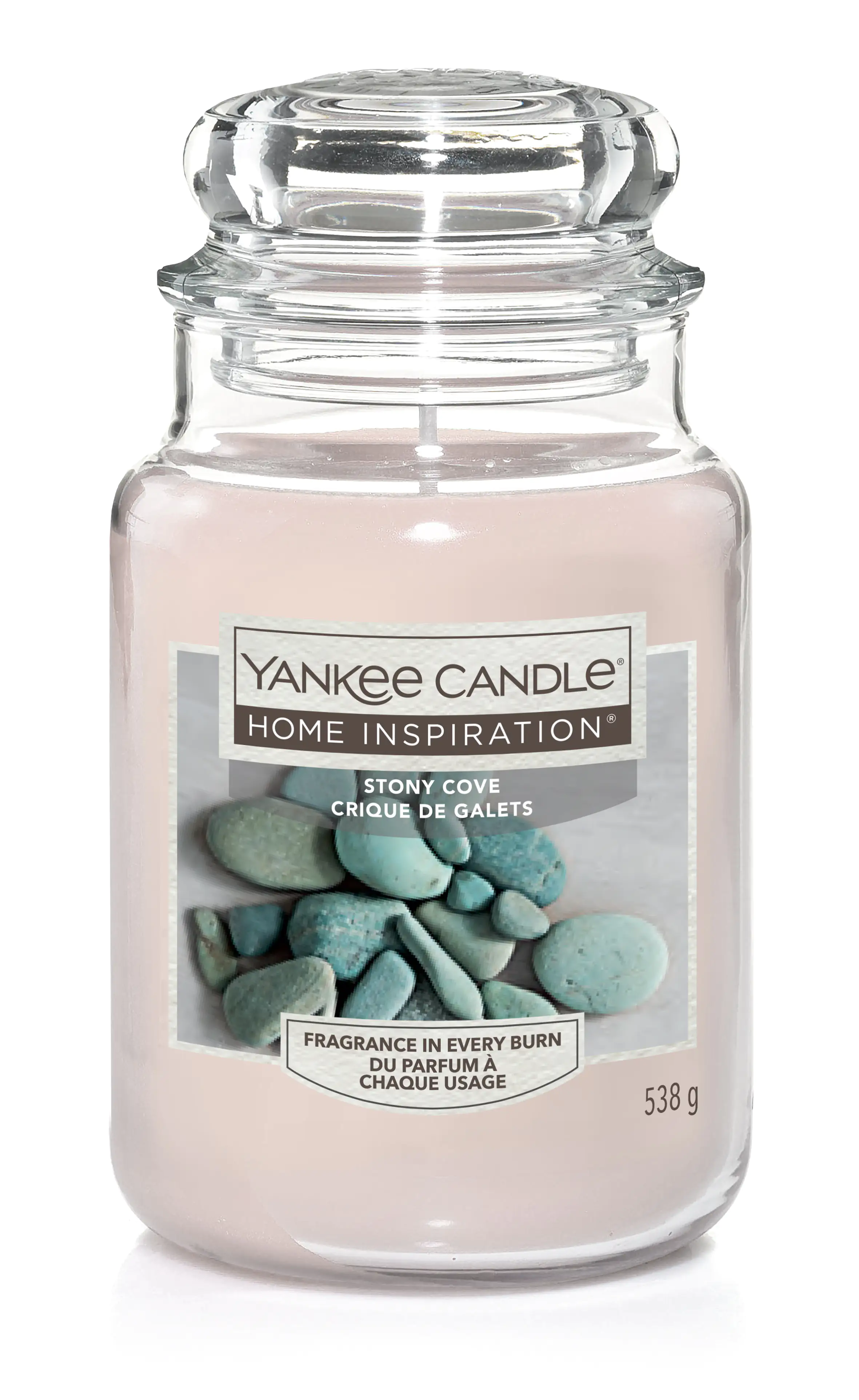 Yankee Candle Duftkerze Großes Glas Stony Cove 538 g, grau