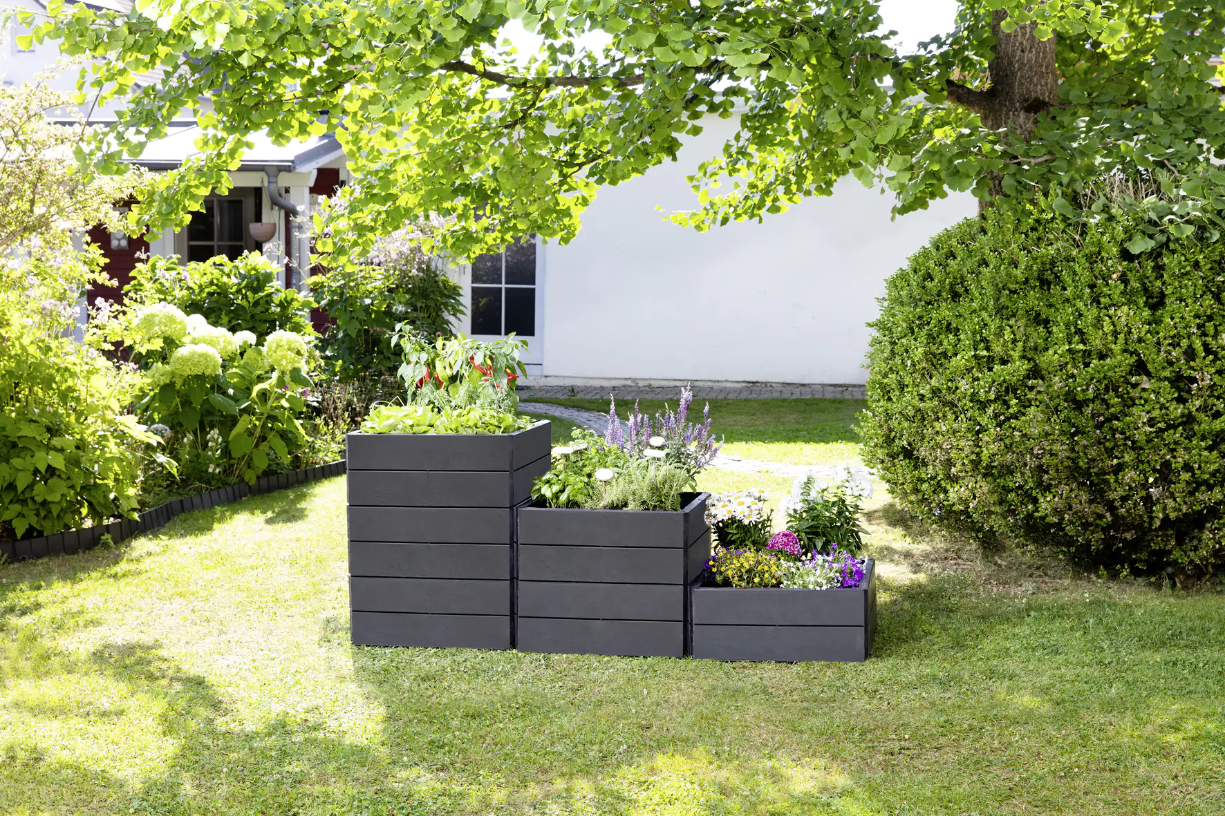 Garantia Hochbeet Ergo Quadro L 80 x 80 x 25 cm (L x B x H)