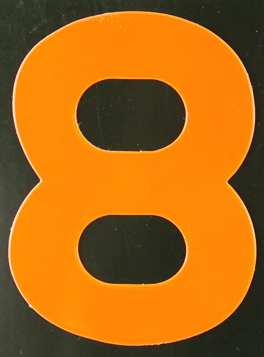 Conacord Reflektierende Klebezahl "8" orange 80 mm