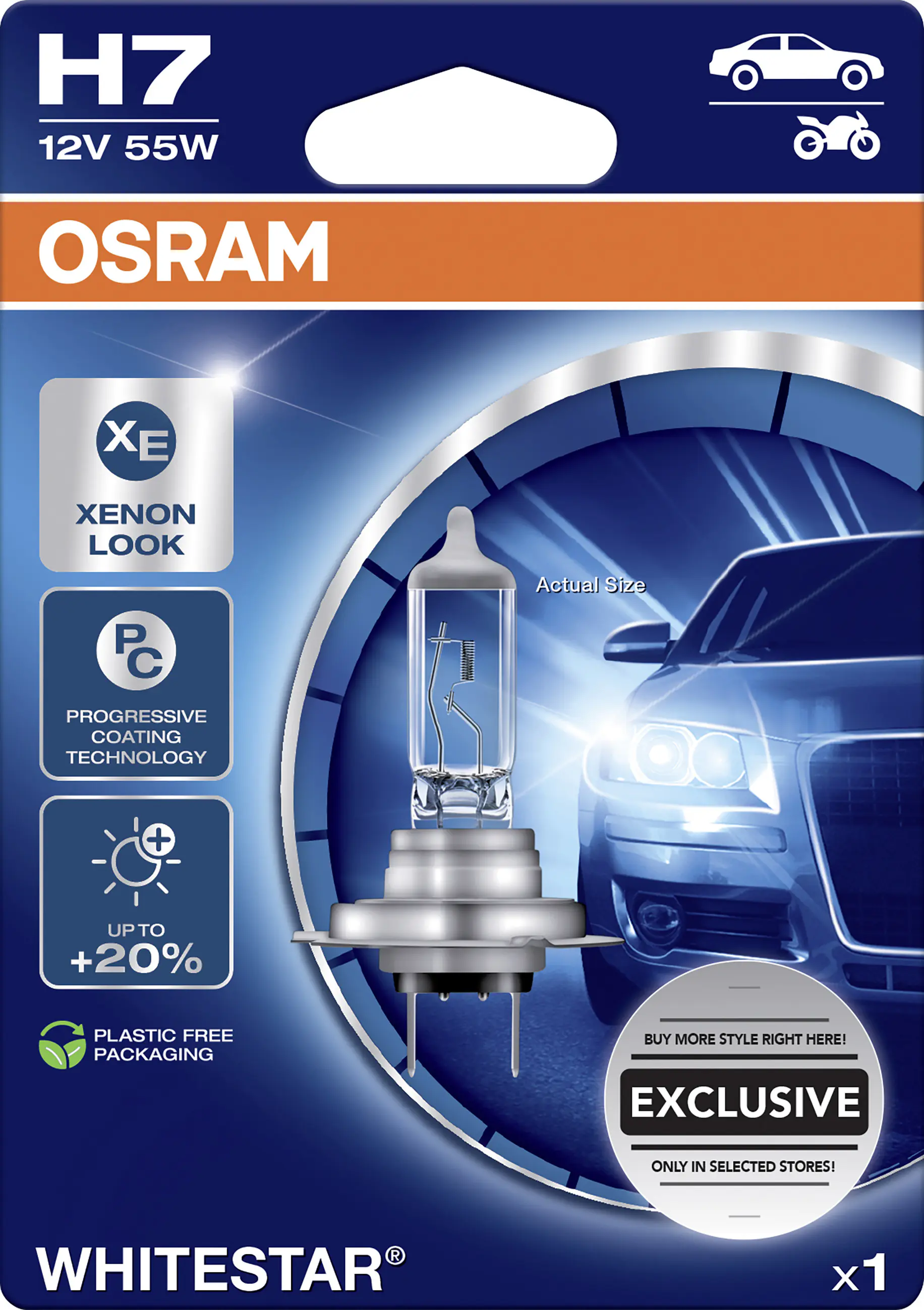 Osram Scheinwerferlampe H7 Whitestar 2.0