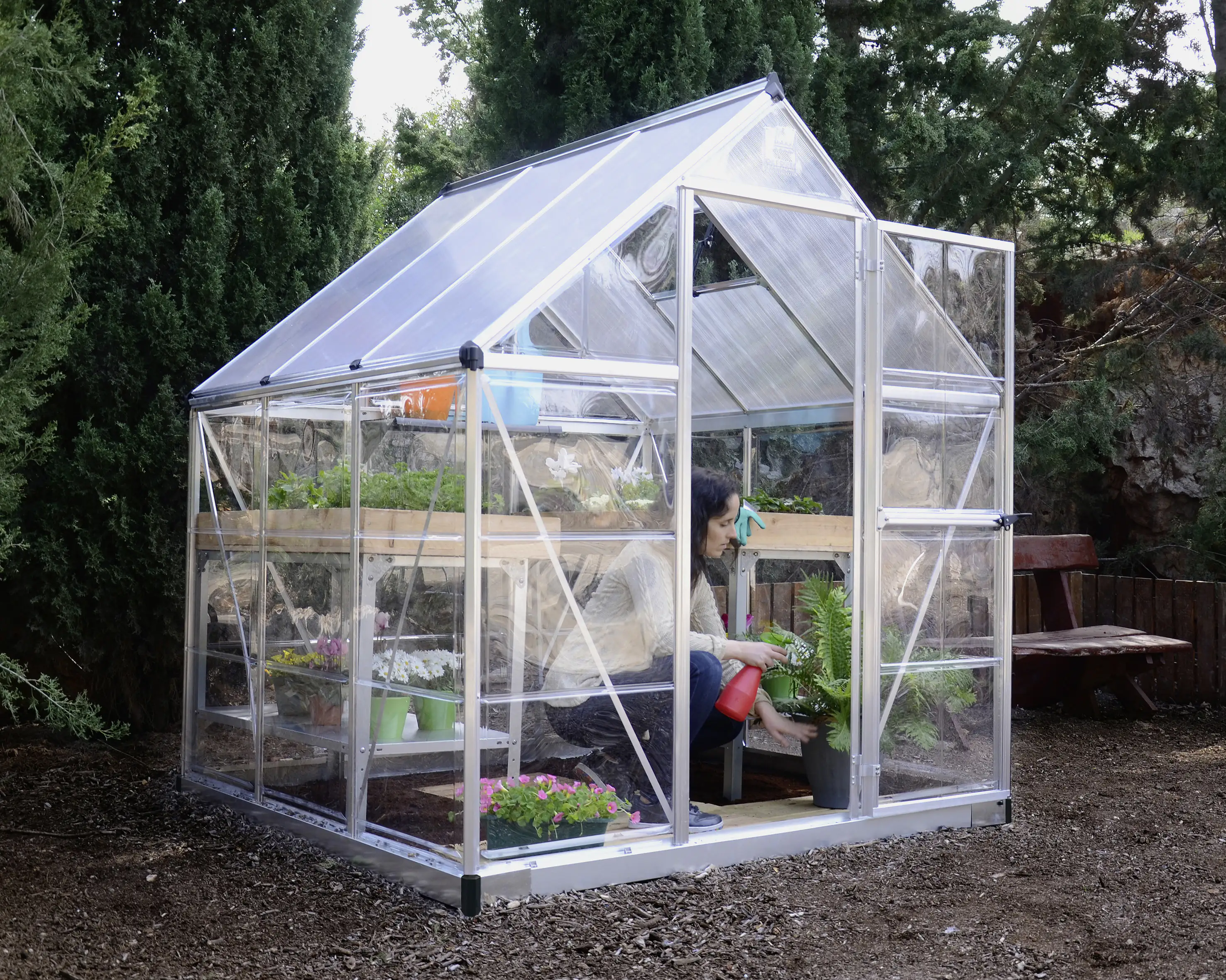 Canopia Gewächshaus Hybrid 6X6 silber 185 x 186 x 208 cm