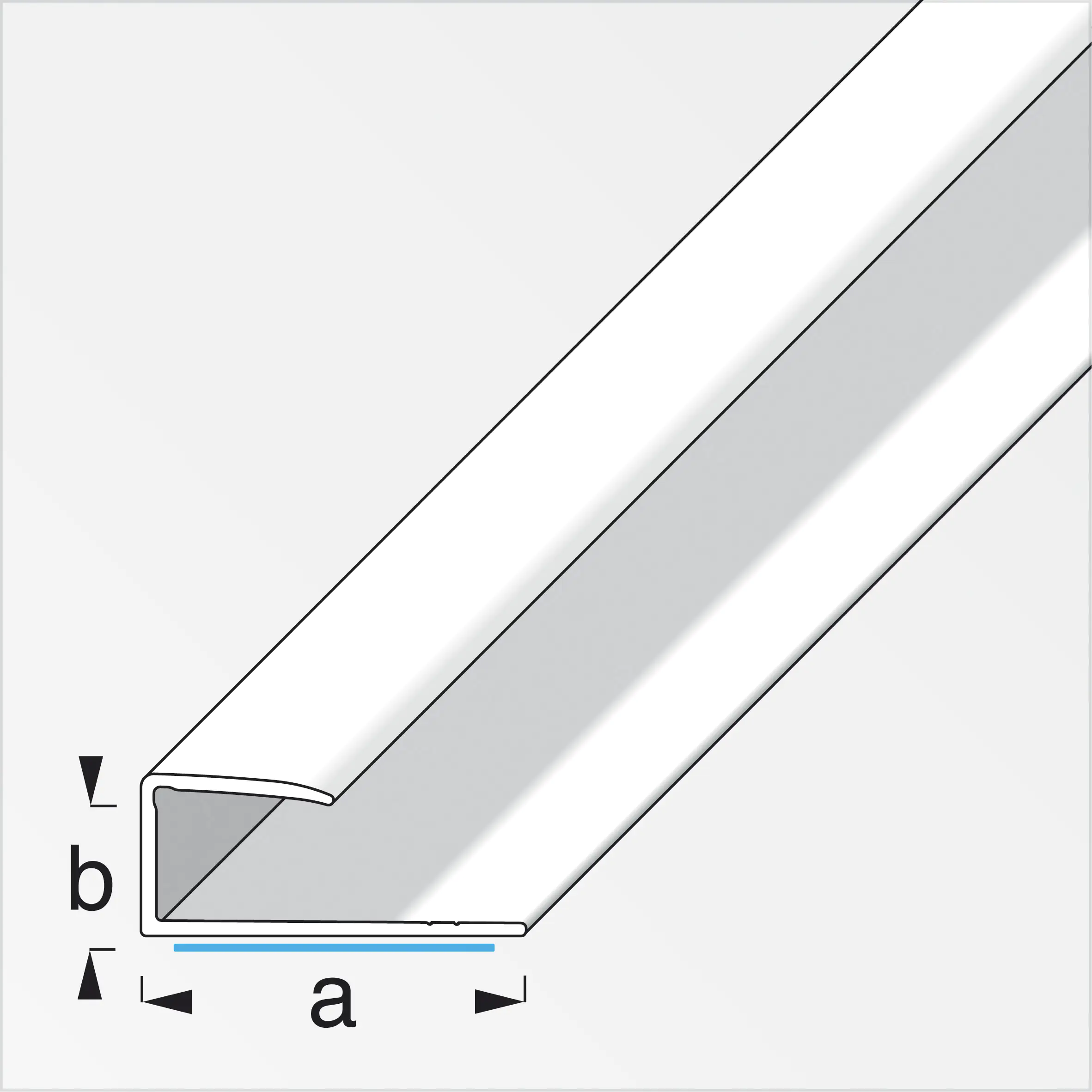 alfer Einfass-Profil 2 m, 15 x 9 mm Aluminium eloxiert messing