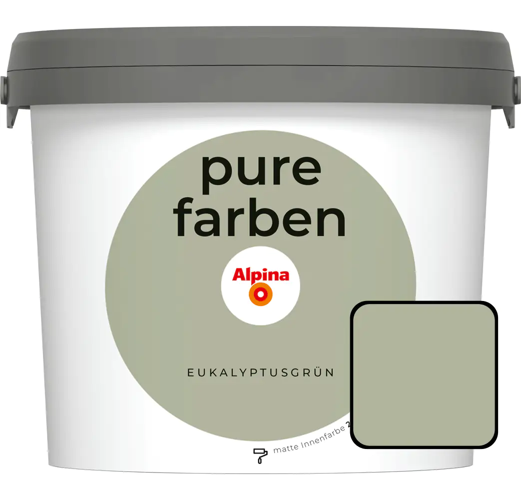 Alpina Pure Farben Wandfarbe eukalyptusgrün 2,5 L