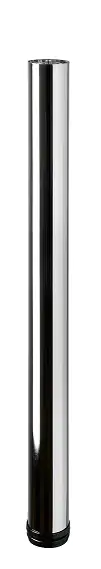 Hettich Möbelfuß 6,0 x 70 - 73 cm Stahl verchromt - 1 Stück