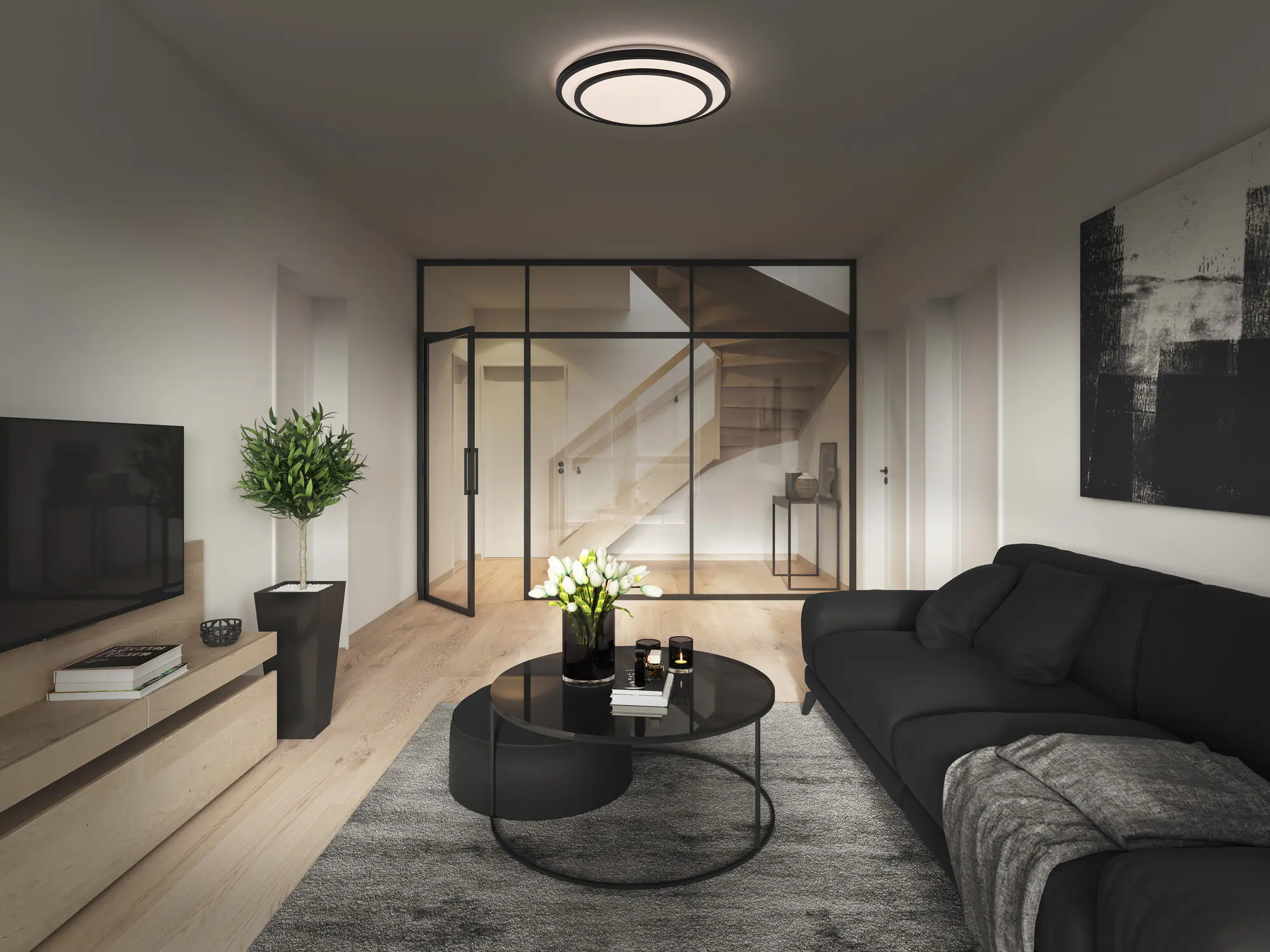 Osram LED Deckenleuchte Orbis Berlin 300 mm 16W  830 schwarz