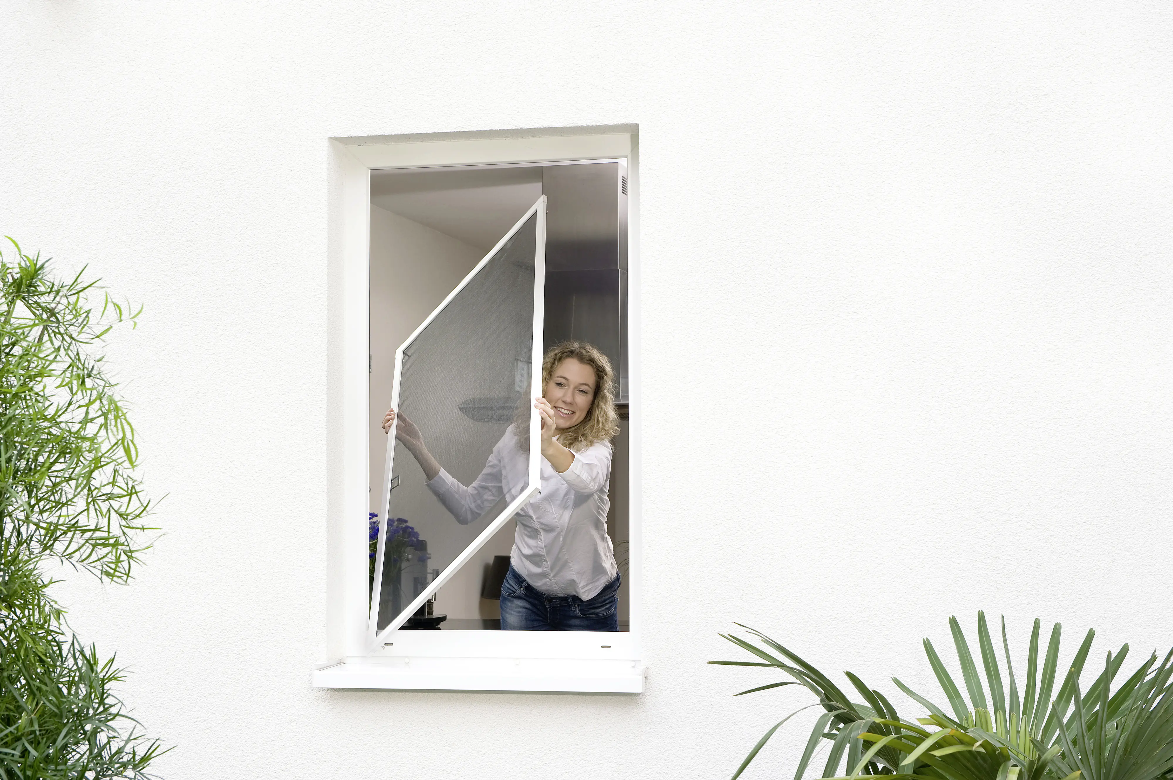tesa Insektenschutz-Fenster COMFORT 100 x 120 cm anthrazit