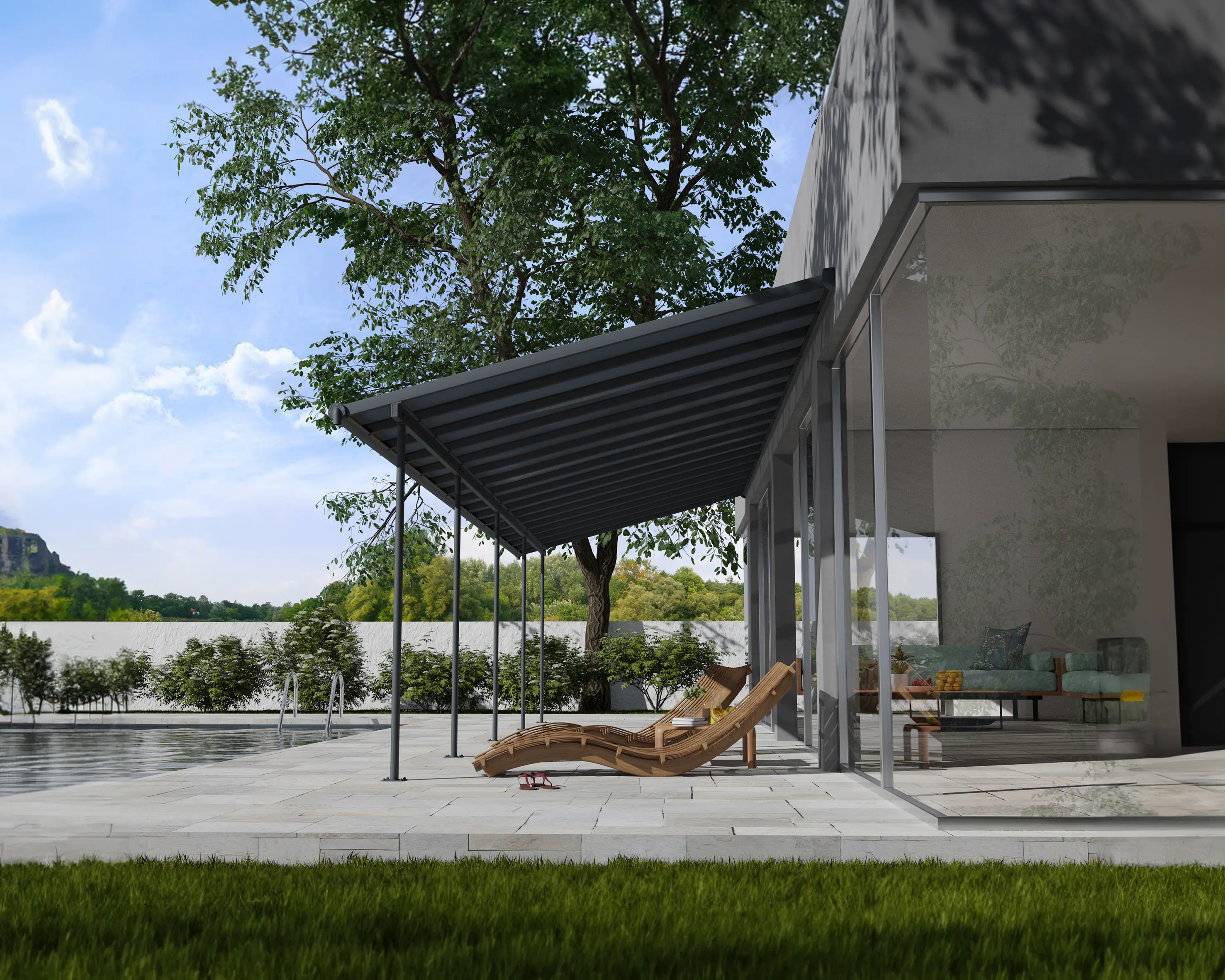 Canopia Terrassenüberdachung Capri 300 x 971 cm