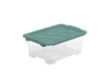 Rotho Aufbewahrungsbox Evo Safe mit Deckel 39,3 x 28,3 cm 11 L transparent