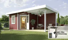 Weka Saunahaus SALO Gr. 2 Sparset 7,5 kW BioS rot