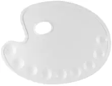 Kreul Kunststoffpalette oval mit 9 Vertiefungen