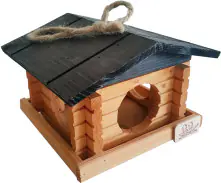 Vogelhaus Sweden Style Kiefernholz 31,5 x 28,5 x 19 cm schwarz-braun