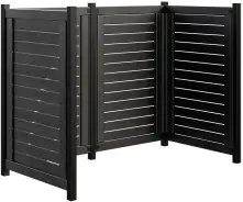 Plus Mülltonnenverkleidung Lund 165x85x124cm z/Einbetonieren   RAL 9005 Schwarz