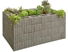 Kann Hochbeet-Set Pflanzstein Mini 170 x 110 x 80 cm grau