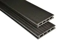 Kovalex Terrassendiele WPC 14,5 x 2,6 cm anthrazit mattiert Meterware