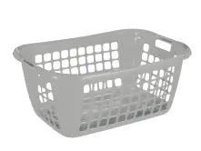 Sunware Wäschekorb Basic 79L silber 65 x 45 x 27 cm