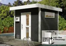 Weka Design-Saunahaus KUOPIO Sparset 9,0 kw OS anthrazit