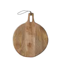 Mica Tranchierbrett Duko Mangoholz rund  H 1 x B 35 x T 28 cm braun