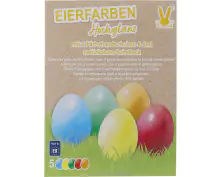 Eierfarben Hochglanz 5 Farben mit Schellack & Färbehandschuhen zum Heißfärben