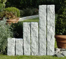 Palisade Granit 10 x 10 x 50 cm hellgrau