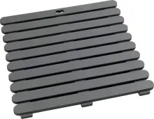WENKO Duschmatte Indoor & Outdoor grau, 55 x 55 x 3 cm