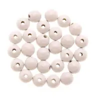 Glorex Holzperle weiß 8 mm - 80 Stück