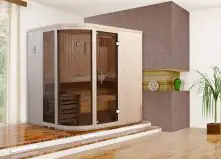 Weka Element-Designsauna Sara 1 Set 2 mit BioS Saunaofen
