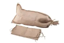 Masys Jute-Sandsack 60 x 30 cm natur 2 Stück mit Band zum verschließen