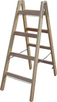 Stabilo Sprossen-Doppelleiter Holz 2 x 4 Sprossen