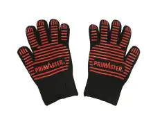 Primaster Grillhandschuhe schwarz rot Anti-Rutsch Größe 5 - 11 