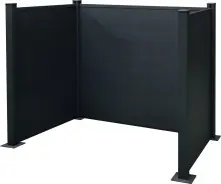 Floraworld Mülltonnenverkleidung Alumium mit Pfosten 122 x 150 cm anthrazit