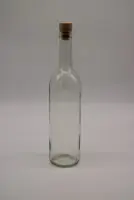 Omega Flasche Bordeaux 750 ml mit Korken 7,5x31 cm
