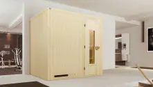 Weka Element-Sauna Halmstad 2 mit Holztür
